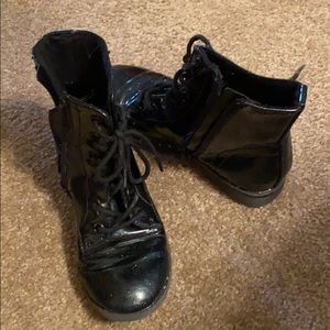Girls combat boots